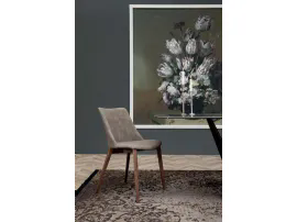 Sedia Agata con rivestimento seduta in ecopelle di Tonin Casa