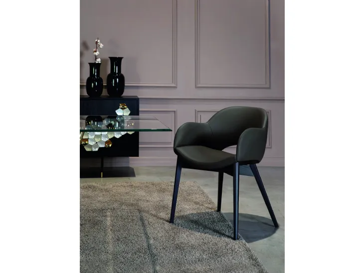 Sedia in pelle Beetle di Tonin Casa