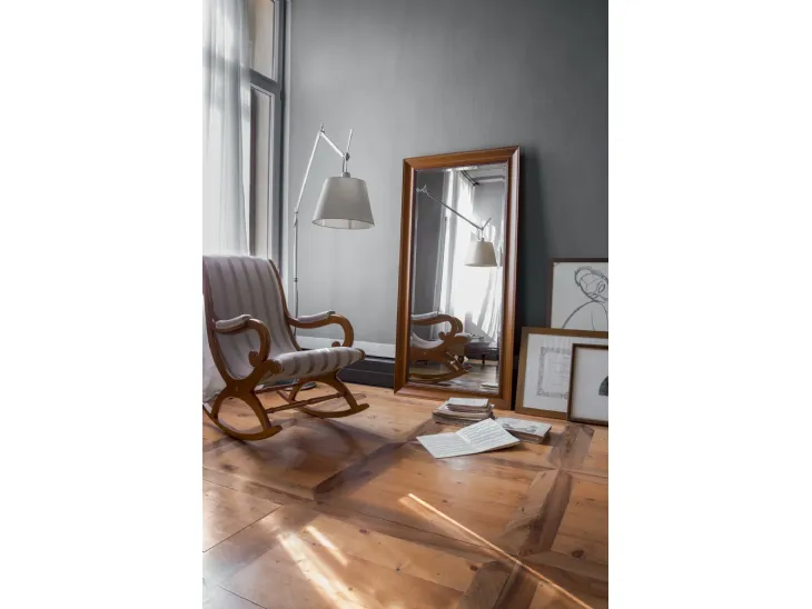 Specchiera rettangolare Diana con cornice in legno di Tonin Casa
