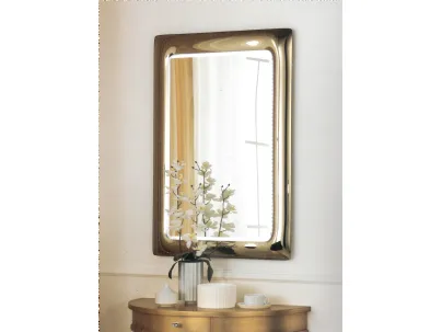Specchio in cristallo curvato color bronzo Gea di La Vetreria