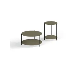 Tavolino moderno con struttura in metallo e top laccato opaco Icaro di Orme