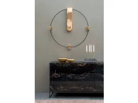 Orologio analogico Memo in metallo con inserti in ceramica di Tonin Casa