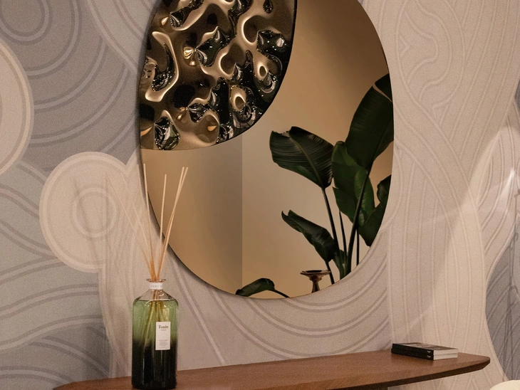 Specchio scultoreo Diamante di Tonin Casa