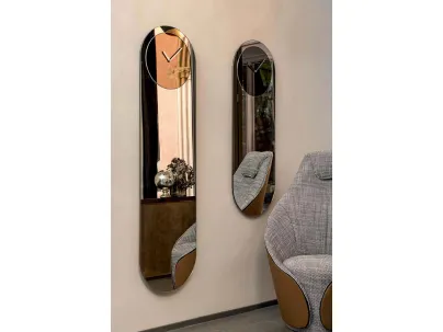 Specchio con Orologio Timeless di Tonin Casa