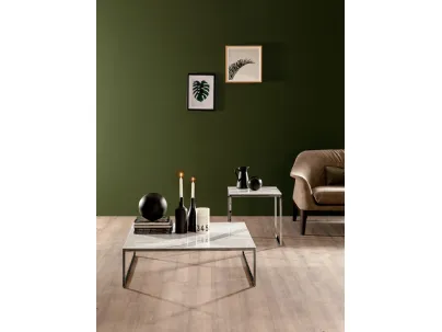 Tavolino moderno Central con top in ceramica di Tonin Casa