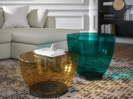 Tavolino Konca in vetro soffiato di Tonin Casa