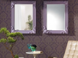 Specchio Vanity con cornice in legno laccato de La Vetreria