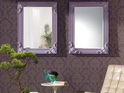 Specchio Vanity con cornice in legno laccato de La Vetreria