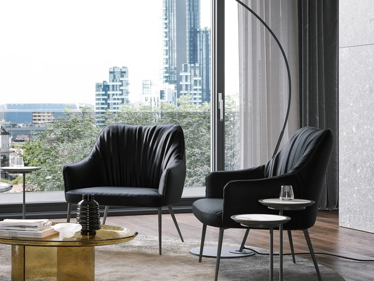 Lampada da terra Iperbolle in metallo e vetro di Tonin Casa