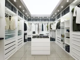 Cabina Armadio Tamburata in laccato bianco opaco di Fratelli Elli