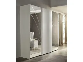 Armadio Pacifico in Frassino Bianco con Specchi laterali di Euro Design