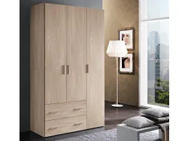 Armadio in legno con 3 ante battenti e cassettiera Small Arm057 di MCSMobili