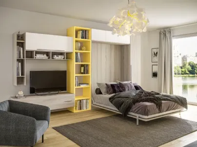 Cameretta salvaspazio con letto a scomparsa Top CM222 di Giessegi