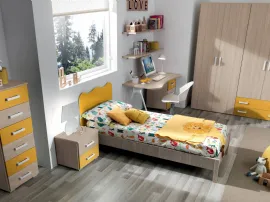 Cameretta componibile con angolo studio Omnia 51 29 di MCSMobili