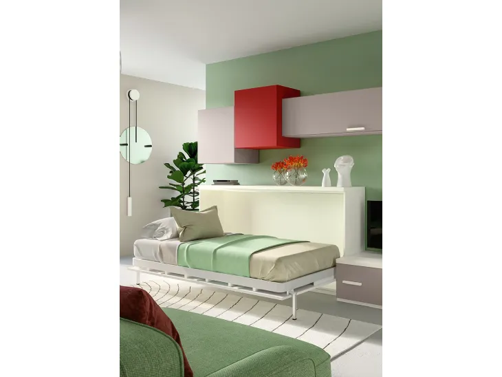 Cameretta salvaspazio con letto a scomparsa Top CM 322 di Giessegi
