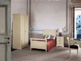 Comodino Ado in legno laccato avorio di Tonin Casa