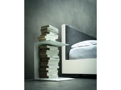 Comodino in laccato bianco opaco Erik di Morassutti