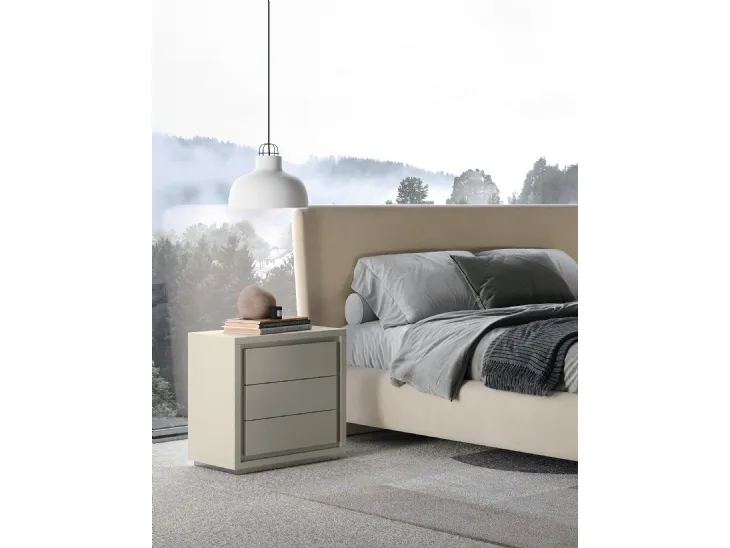 Comodino laccato opaco Trend di Euro Design