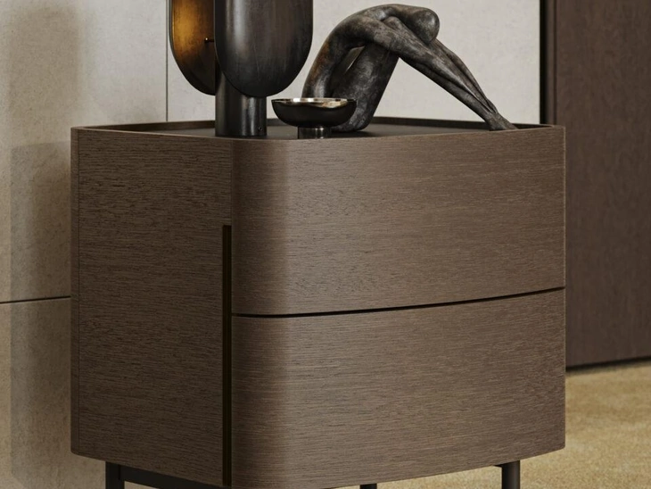 Comodino Oliver in rovere di Morassutti