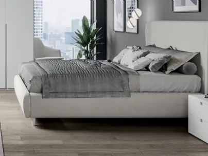 Comodino laccato Bianco Wind di Euro Design