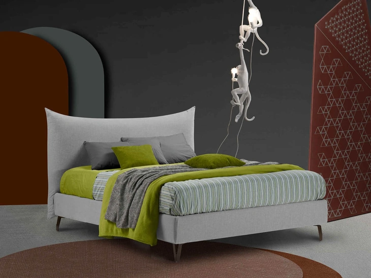 Letto in tessuto imbottito Aries di Lettissimi