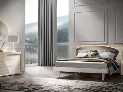 Letto in legno con testiera retroilluminata Aurora di Dal Cin