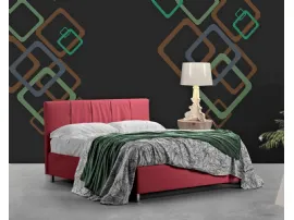 Letto in tessuto con testiera e box contenitore Aurora di Lettissimi