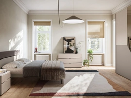 Letto con testiera Contra Night 06 di Orme