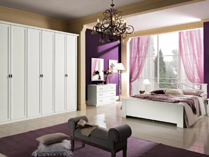 Letto in legno con testiera Dafne DF103 di MCSMobili