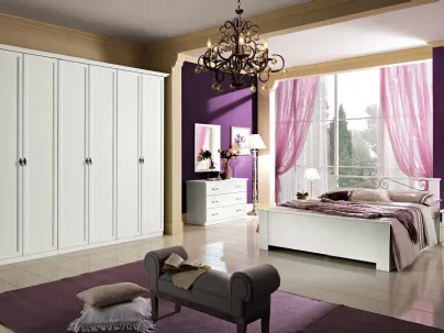 Letto in legno con testiera Dafne DF103 di MCSMobili
