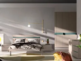 Letto matrimoniale con testiera Elga di Orme