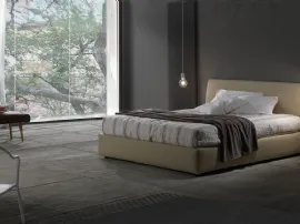 Letto in ecopelle Tracy con box contenitore di Excò