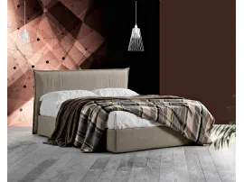 Letto in tessuto con box contenitore e testiera imbottita Fenice di Lettissimi