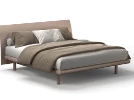 Letto in pelle con testiera Sally di Fratelli Elli