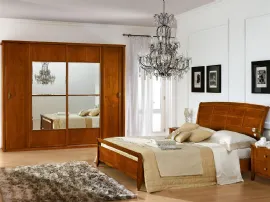 Letto classico in legno con testiera Gardenia Decor di Dal Cin