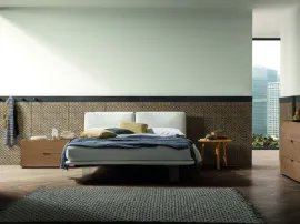 Letto matrimoniale in ecopelle imbottito Ghost di Morassutti