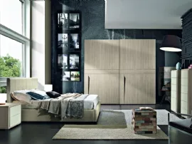Letto matrimoniale con testiera in legno Grace GR205 di MCSMobili