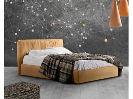 Letto in tessuto con testiera e box contenitore Idra di Lettissimi