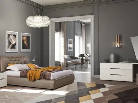 Letto in pelle con testiera Like di Dal Cin