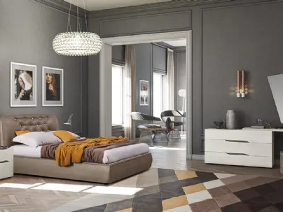 Letto in pelle con testiera Like di Dal Cin