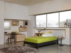 Letto in legno da una piazza e mezza Base Zeta di Fratelli Elli