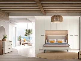 Letto Lyra LY13 con testiera in tessuto imbottito di MCSMobili