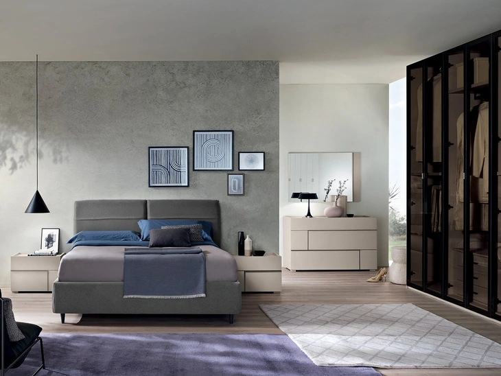 Letto in tessuto Milo di Gierre Mobili