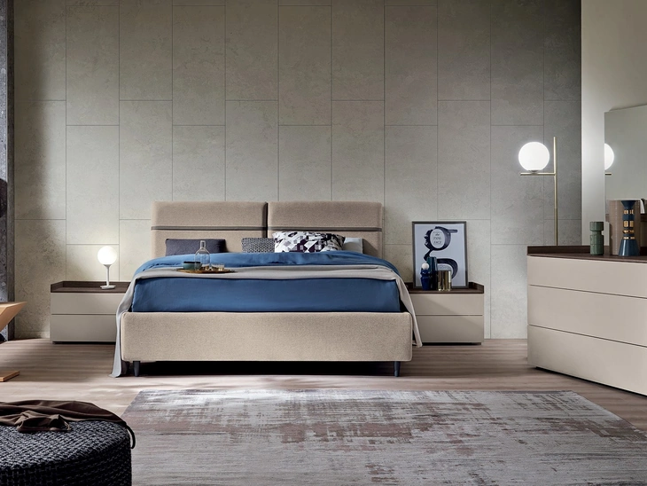 Letto in tessuto Milo di Gierre Mobili