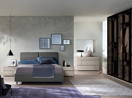 Letto in tessuto Milo di Gierre Mobili