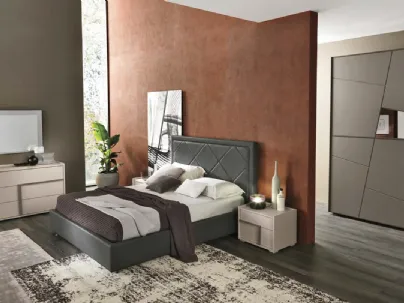 Letto in ecopelle con testiera Nizza di Gierre Mobili