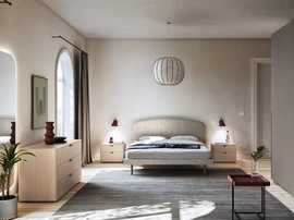 Letto in tessuto imbottito Park Night 22 di Orme