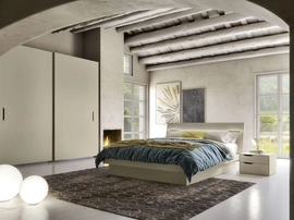 Letto matrimoniale con testiera illuminata a Led Street Led di S75