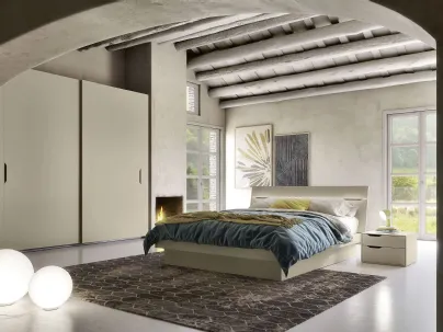 Letto matrimoniale con testiera illuminata a Led Street Led di S75