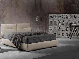Letto in ecopelle con contenitore Zoè uno Ring 28 di Excò